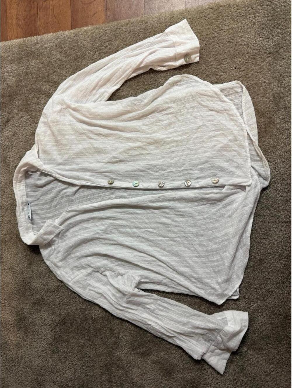 Zara Women's White Other-top Large breathable